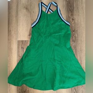 NWT Anthropologie Daily Practice Green Criss Cross Back Swing Dress size Small S